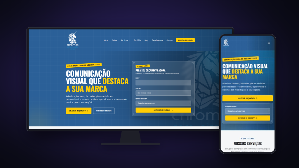 Site para comunicação visual: Chromos