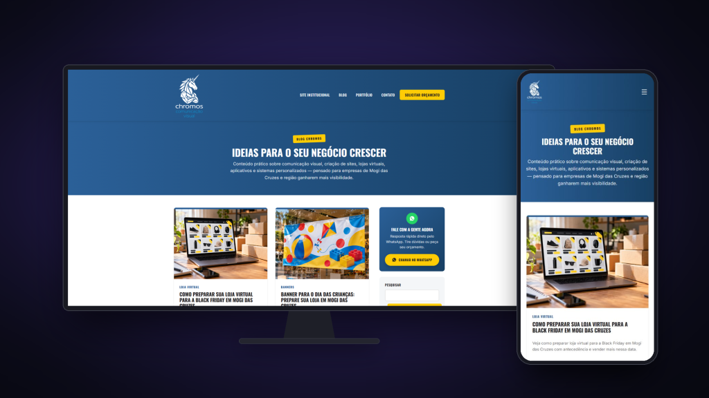 Blog com SEO local: Chromos